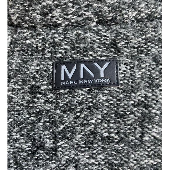 Marc New York Women’s Vest Small Black Gray Knit Stretch Hi Neck Zip Up Pockets - Picture 6 of 8
